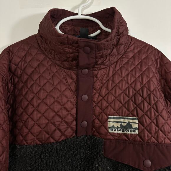 Patagonia RARE Mixed Media Snap-T Pullover Quilted Drumfire Red Ltd Edition - Picture 3 of 16